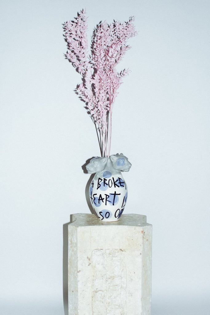 A BROKEN HEART IS ALSO OPEN VASE