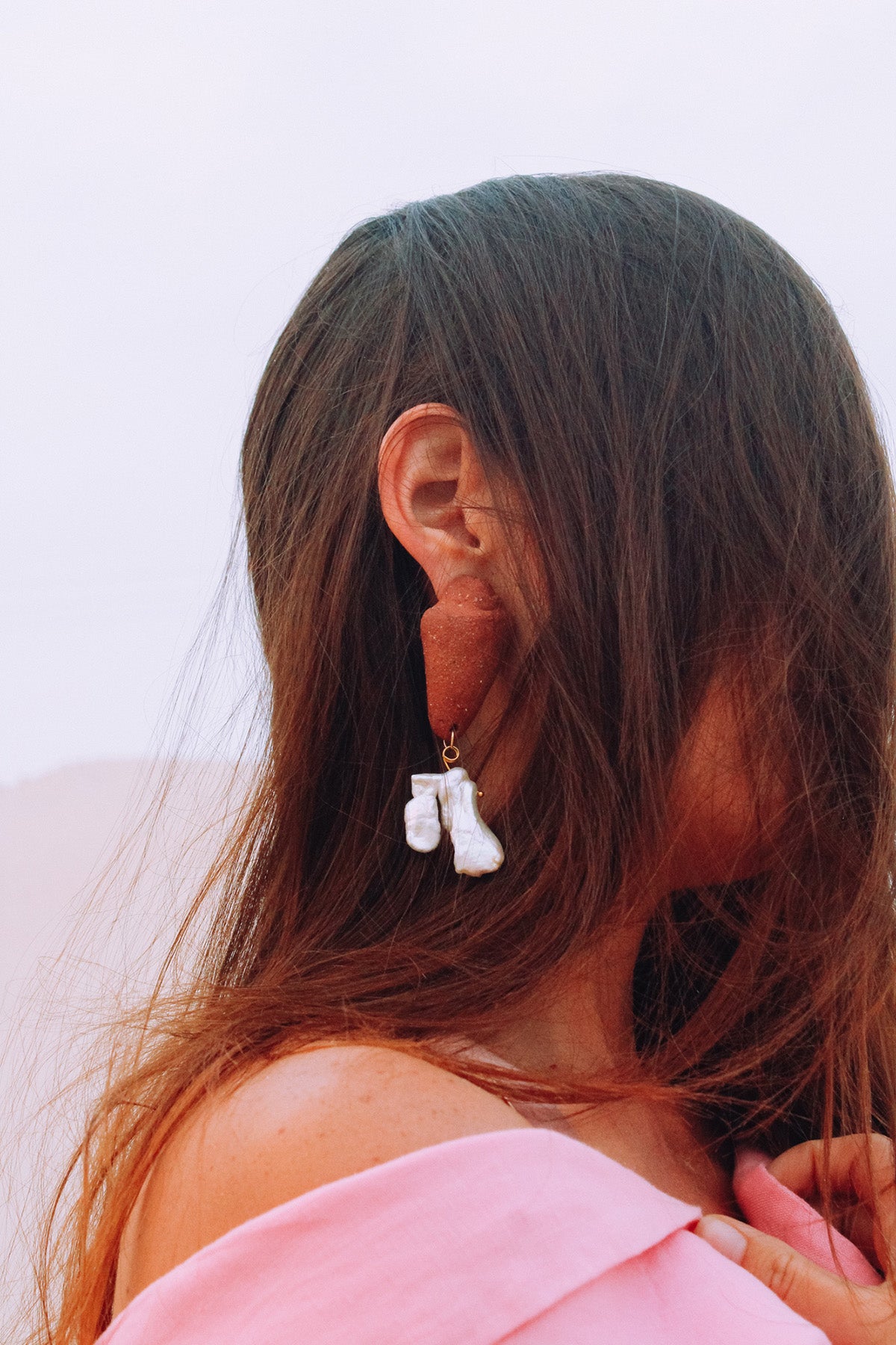 Bonnet Earring - Terracotta